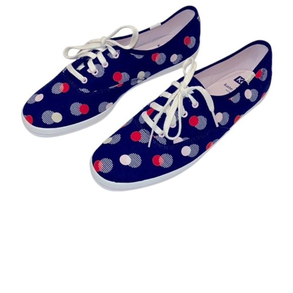 Keds x KATE SPADE Navy Polka Dot Sneakers NEW - Picture 4 of 9